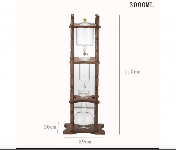 Tháp pha cà phê lạnh 4 tầng siêu lớn Cold Drip 25 cup 3600ml 3